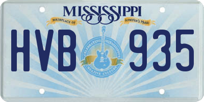 MS license plate HVB935