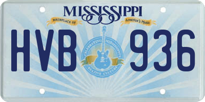 MS license plate HVB936
