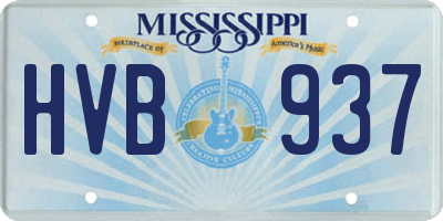 MS license plate HVB937