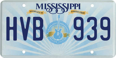 MS license plate HVB939