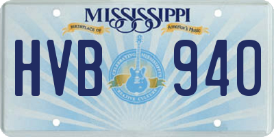 MS license plate HVB940
