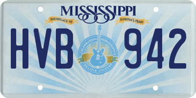 MS license plate HVB942