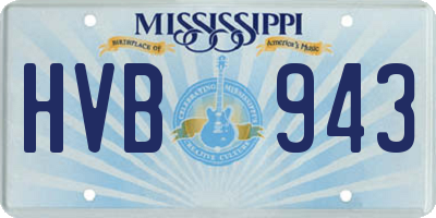 MS license plate HVB943
