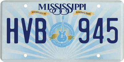 MS license plate HVB945