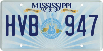 MS license plate HVB947