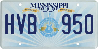 MS license plate HVB950