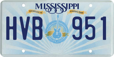 MS license plate HVB951