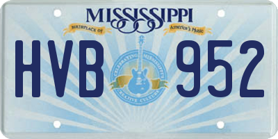 MS license plate HVB952