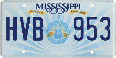 MS license plate HVB953