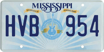 MS license plate HVB954