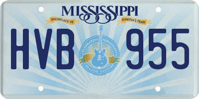 MS license plate HVB955