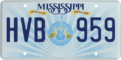 MS license plate HVB959