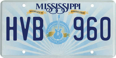 MS license plate HVB960