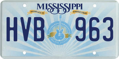 MS license plate HVB963