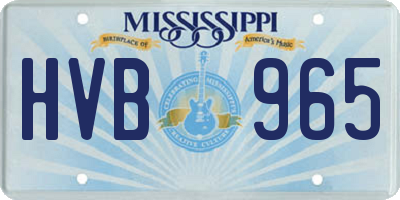 MS license plate HVB965