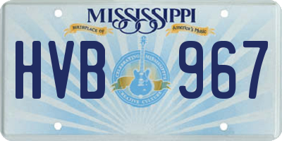 MS license plate HVB967