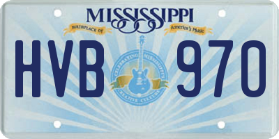 MS license plate HVB970