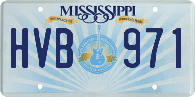 MS license plate HVB971