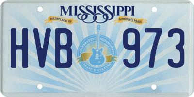 MS license plate HVB973