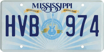 MS license plate HVB974