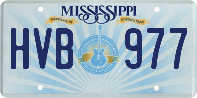 MS license plate HVB977