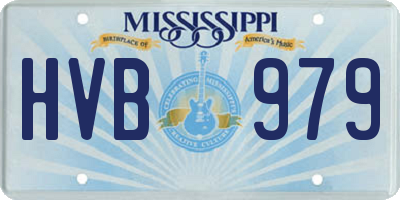 MS license plate HVB979
