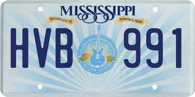 MS license plate HVB991