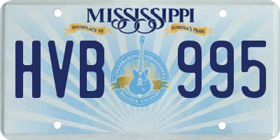 MS license plate HVB995