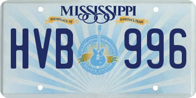 MS license plate HVB996