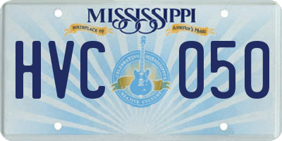 MS license plate HVC050