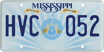 MS license plate HVC052