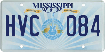 MS license plate HVC084