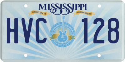 MS license plate HVC128