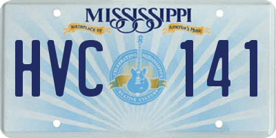 MS license plate HVC141