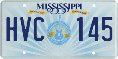 MS license plate HVC145