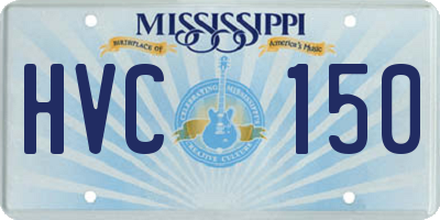 MS license plate HVC150