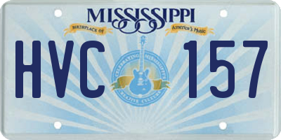 MS license plate HVC157