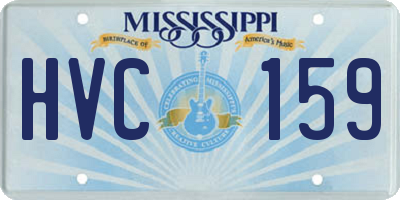 MS license plate HVC159