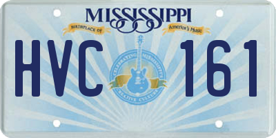 MS license plate HVC161