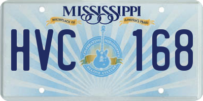 MS license plate HVC168