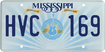 MS license plate HVC169