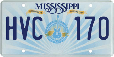 MS license plate HVC170