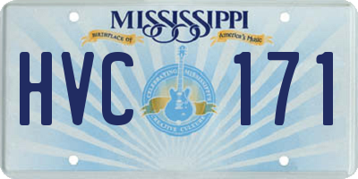 MS license plate HVC171