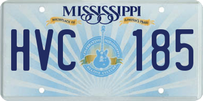 MS license plate HVC185