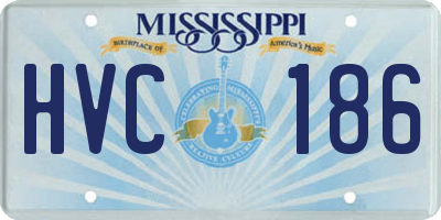 MS license plate HVC186