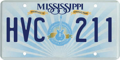 MS license plate HVC211