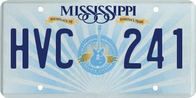 MS license plate HVC241