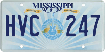 MS license plate HVC247