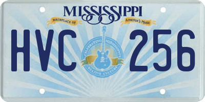 MS license plate HVC256