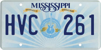 MS license plate HVC261